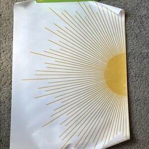 White and Yellow Sunburst Poster